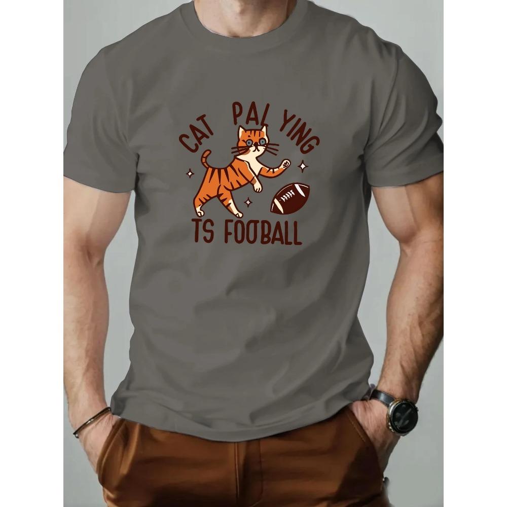 Men's T Shirt Cartoon Pattern Printed Summer Fashion Leisure Breathable Men Round Neck T-shirt High Quality Men's Clothing