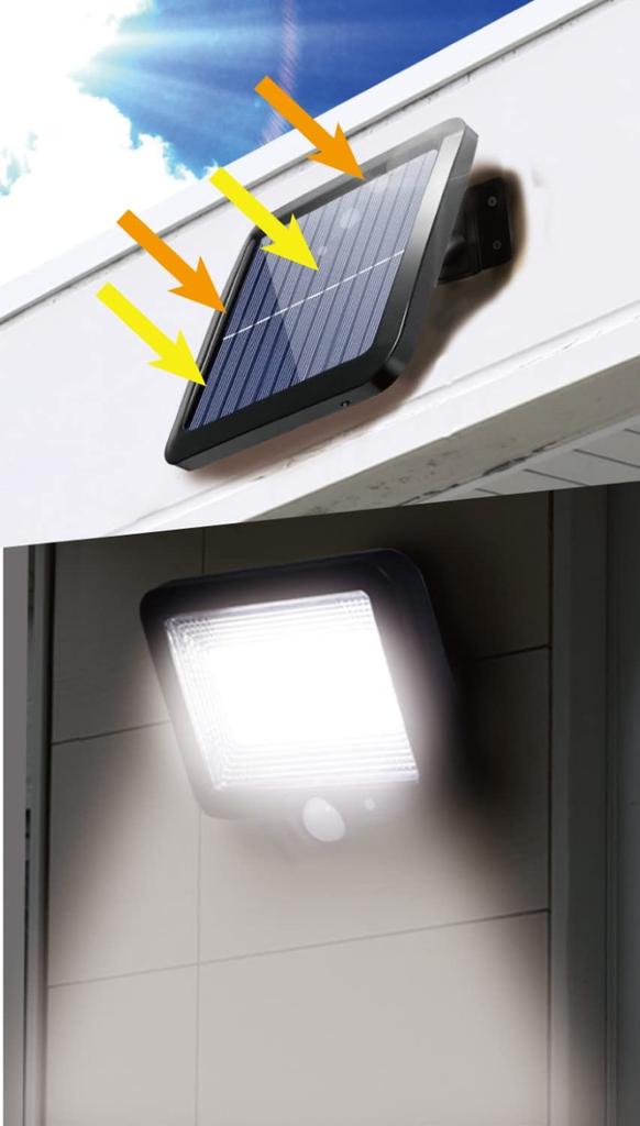 TRADE ONE Super Bright Solar Sensor Outdoor Motion Automatic 100 Security Light for Disaster 30716 Light, Light, Sensor, Lighting, Lights,