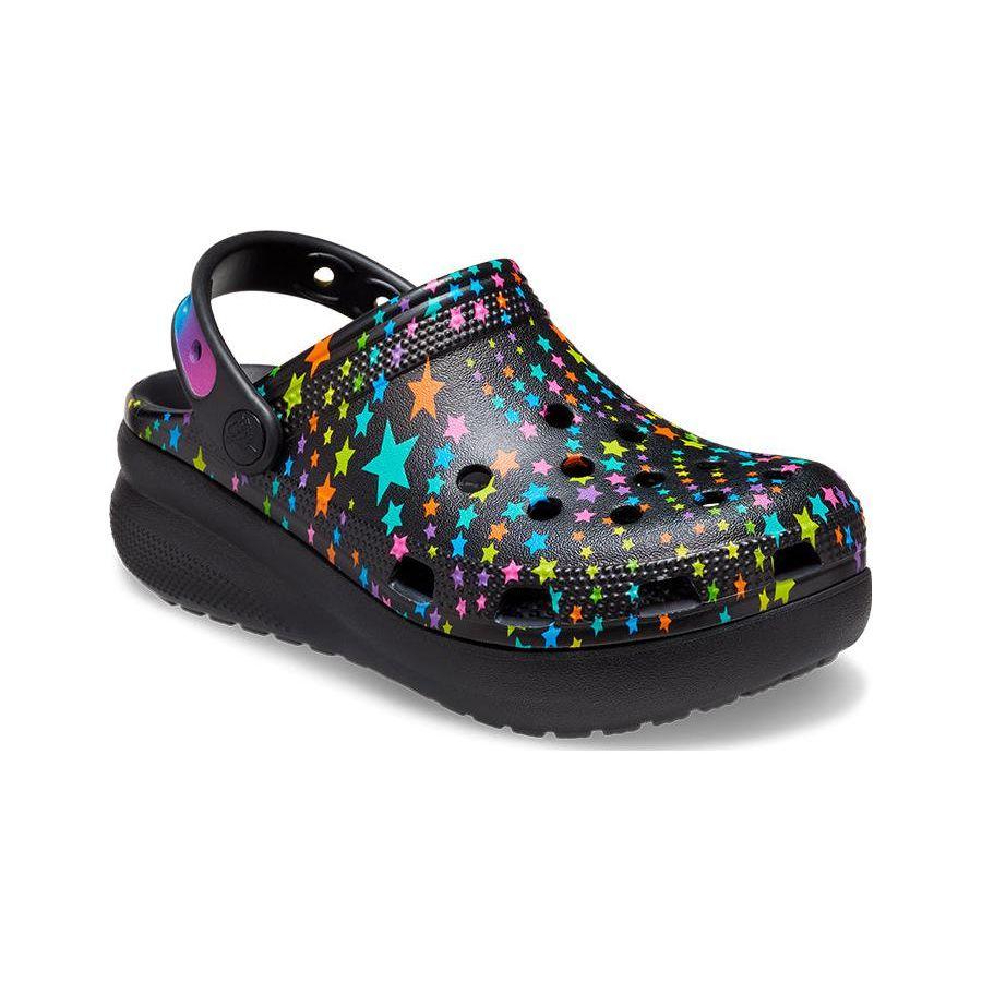 Crocs Classic Disco Beach Clogs Kids Footwear Black Multicolor 208086-0C4