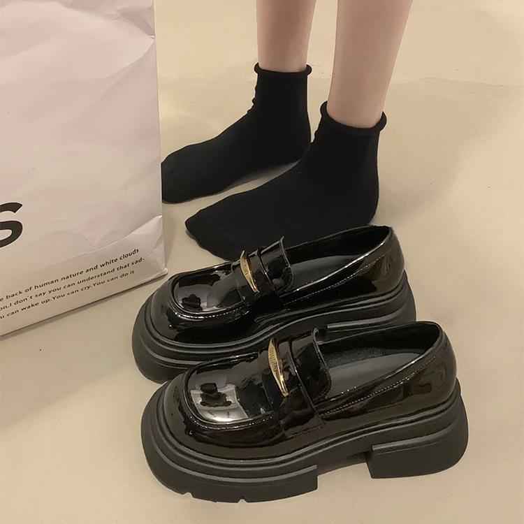 British Style Loafers Platform 2025 Spring and Autumn New Retro Black Small Leather Shoes Women's Versatile JK Single Shoes