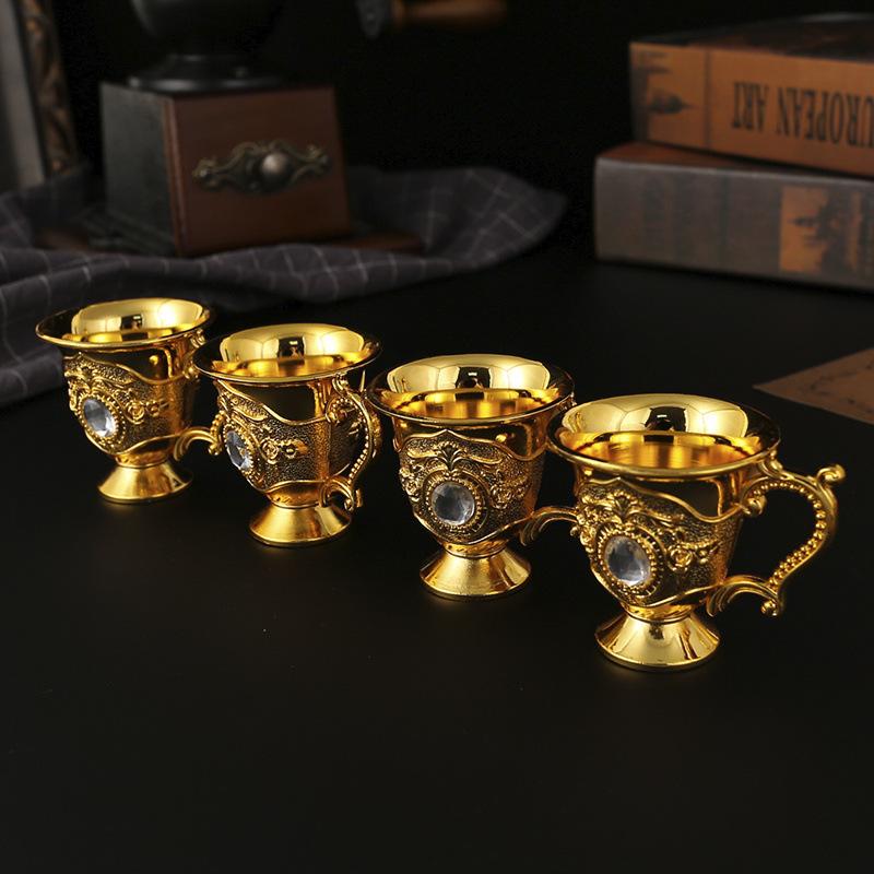 Retro Palace Wine Set, Home, Wedding, Holiday Supplies, Metal Gift, Hip Flask Set Ornaments, Christmas Gift, European Style