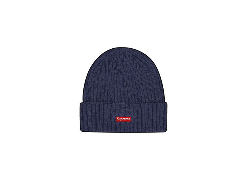 Supreme Overdyed Beanie Navy (25SS) One-Size