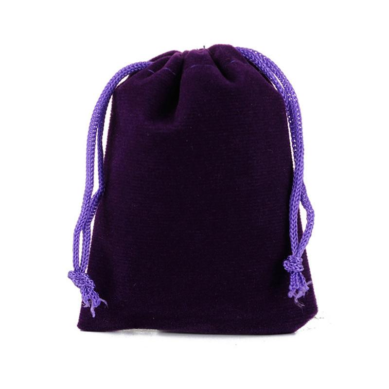 100Pcs/Lot Drawstring Velvet Sachet 5x7/7x9/9x12/10x15cm Pouches Small Size Jewelry Gift Display Packing Bags Can Customized