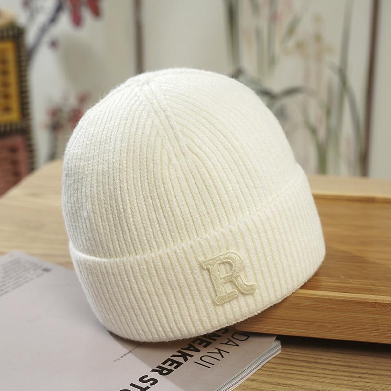 Hat Women's Winter New Korean Version Wool Hat Student Letters Warm Knitted Hat Versatile Cold Hat Men