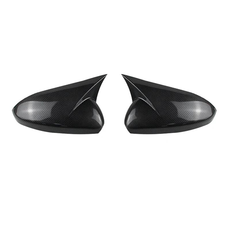 For Chevrolet Cruze 2008-2016 Side Mirror Cover Caps Glossy Black/Carbon Fiber Look ABS Plastic Car Exterior Accessories