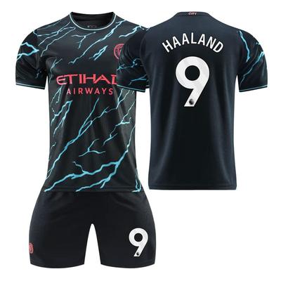 2023-24 Man City třetí dres #9 Fotbalové dresy