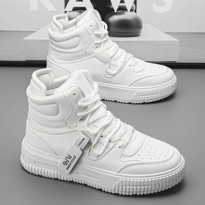 Casual Sneaker High-top Male Sneakers Shoes for Men Skateboard Sports and Leisure Wear-resistant Non-Slip All-match New