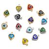 10pcs/lot Evil Eye Gold/Silver Color Tone Charms Connectors Beads For DIY Bracelet Bangle Pendant Jewelry Accessories
