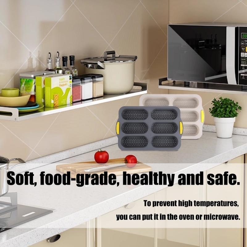 Durable 6 Unit Silicone Cake And Hot Dog Molds Dishwasher Safe Durable Kitchen Bakewares For Hassle Release Cleaning