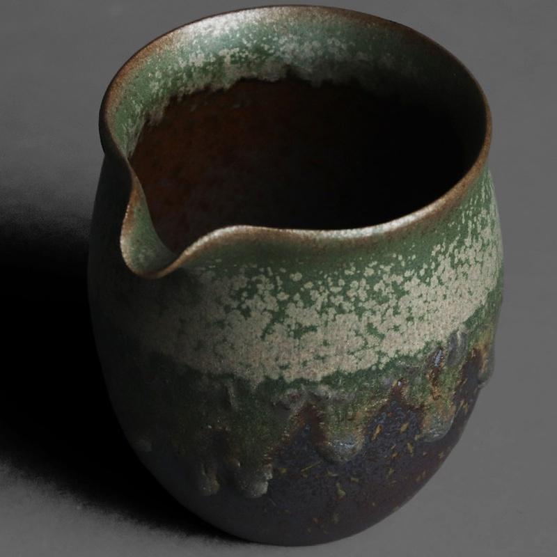 220ml Antique Style Wood-fired Gongdao Cup Coarse Pottery Tea Sea Ceramic Tea Divider