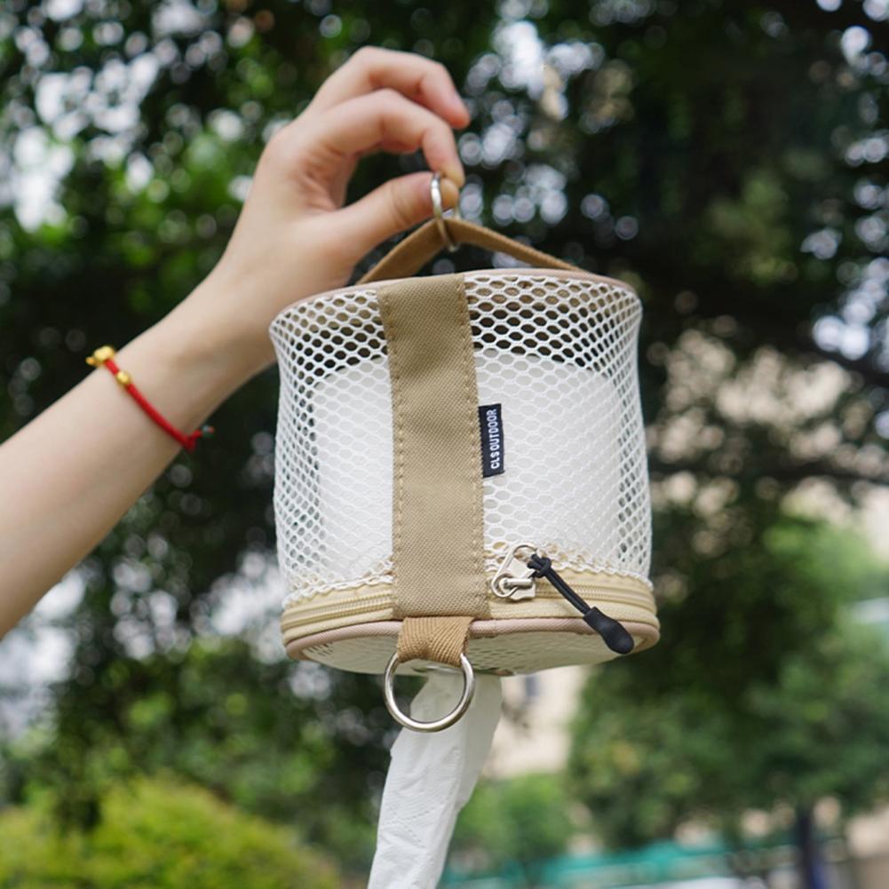 Toilet Paper Storage Bag with Zipper Oxford Cloth Outdoor Travel Napkin Tissue Case Holder Mesh Bag Camping Supplies