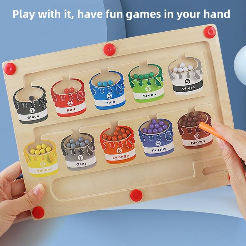 Color Sorting Wooden Classification Puzzle Kids Educational Parent Child Play
