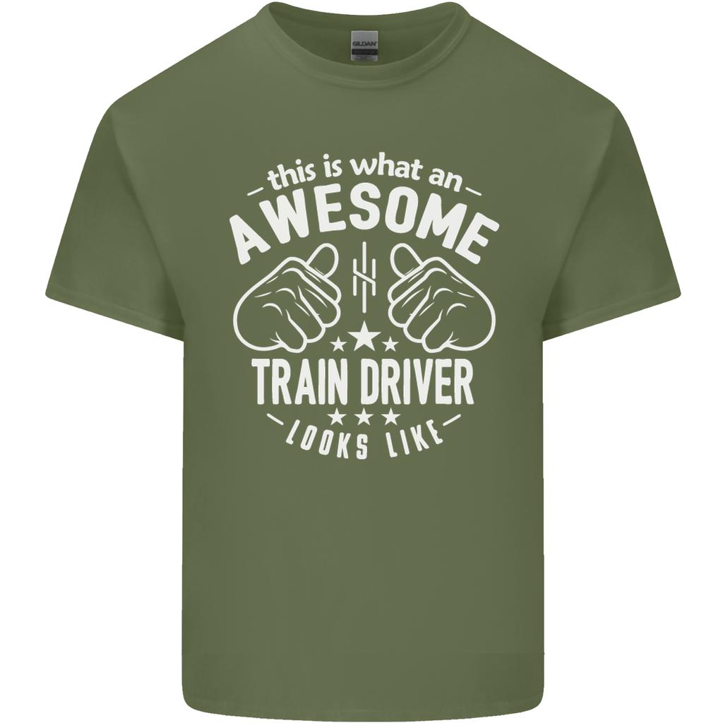 An Awesome Train Driver Looks Like Unisexs Light Cotton TShirt