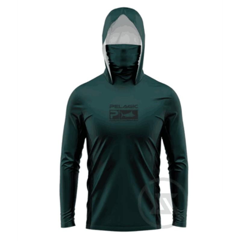 Herren Schnelltrocknend Atmungsaktiv UV-Schutz Angeln Mit Kapuze Langarm Rash Guard Sommer Wassersport