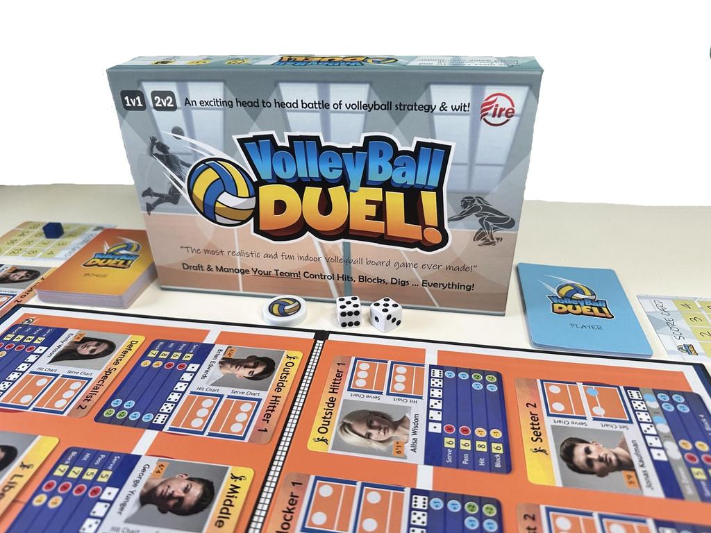 Volleyball Action Strategy Volleyball Board Game Indoor Theme Ages 2 Players 1v1 or 2v2 Average Play Time 15 Minutes Gift for Volleyball Players and