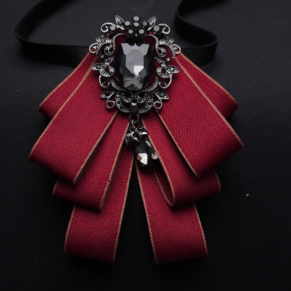 Broschenzubehör Polyester Krawatte Kristallstoff Krawatte Diamant Korsagenstift Damen Accessoires