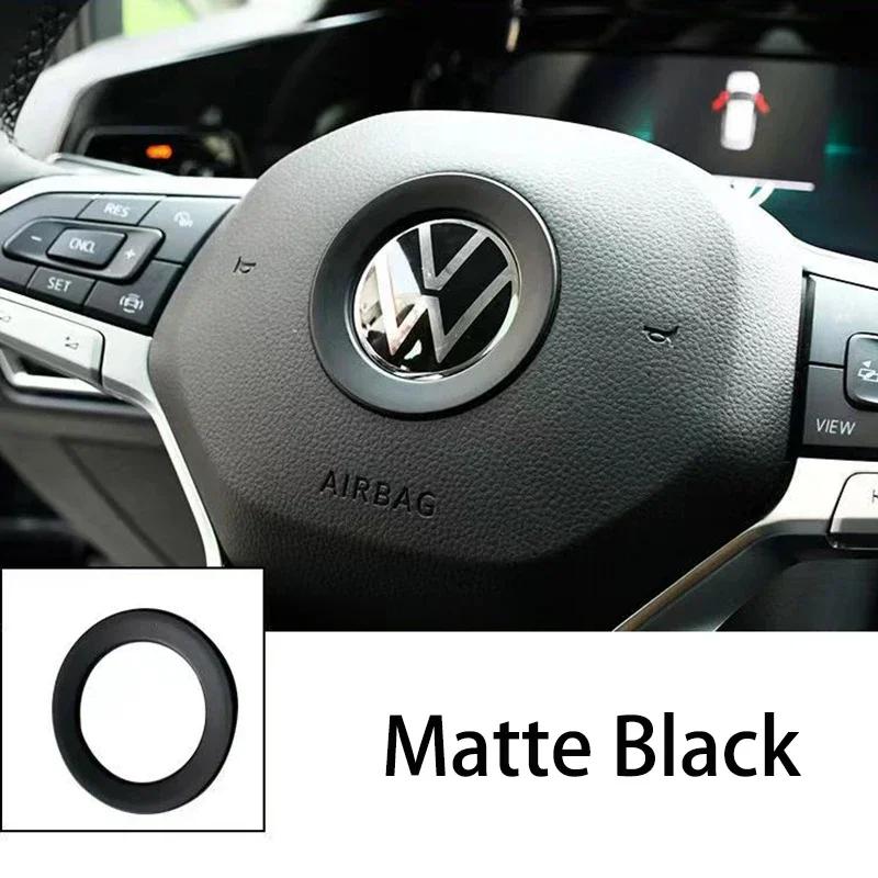 qwe3For VOLKSWAGEN VW Car Interior Steering Wheel Emblem Badge Stickers Accessories For Volkswagen GTI R-Line R Polo T5 Golf Passat