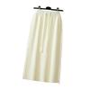 Autumn/Winter 2025 High-Waisted Drawstring Fringe Midi Knit Skirt for Women