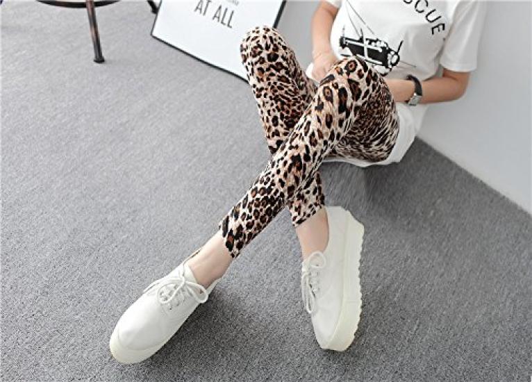 Rubitas Long Skinny Winter Lightweight and Slim Fit Leopard Animal Tiger Elastic Waist Leopard Women's Leggings, Pants, Stylish, Leggings, Tights,