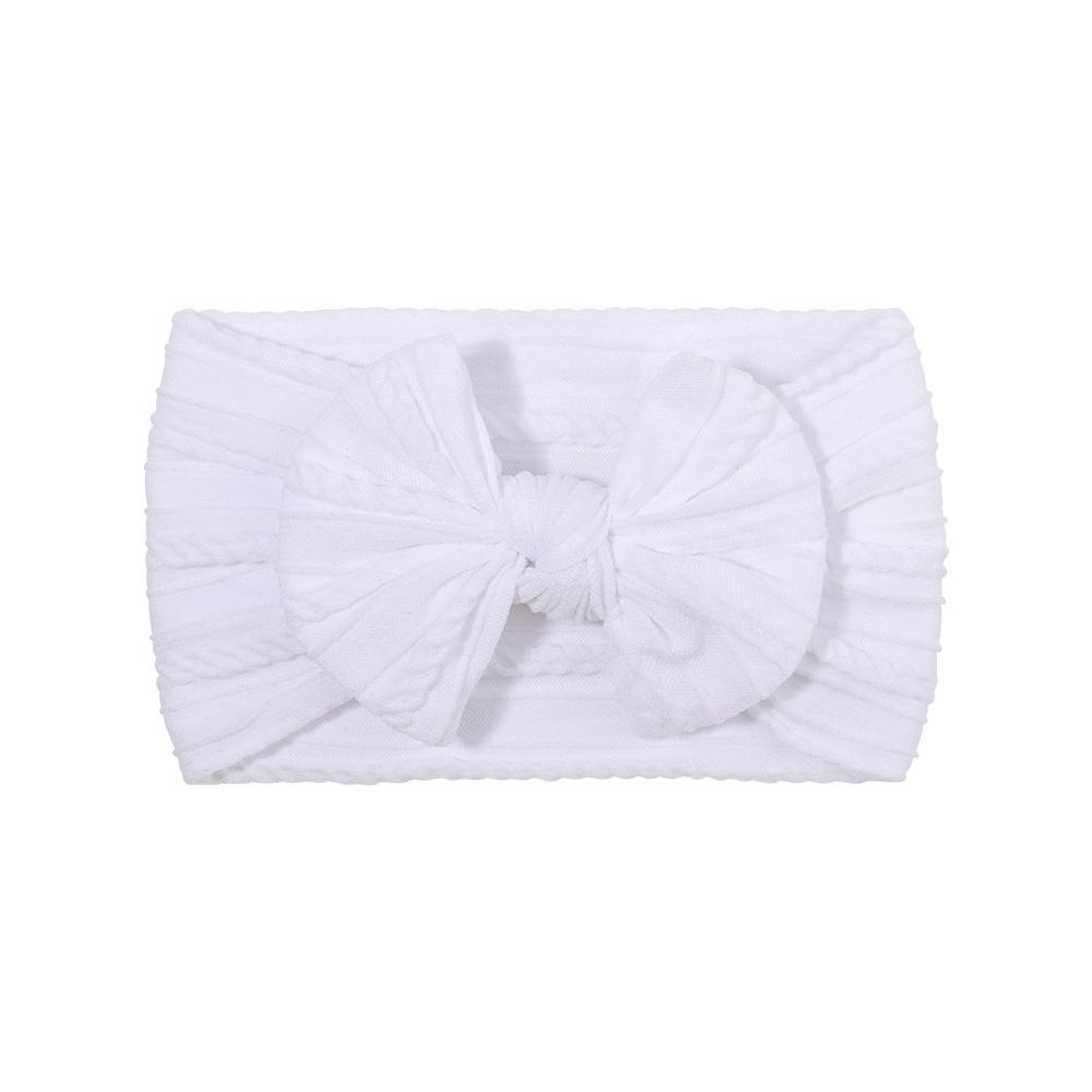 PANTONE Solid Color Bows Headband for Baby Girls Elastic Hair Band Cotton Bowknot Turban Kids Headwear Baby Hair Accessories