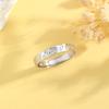 Ring für den kleinen Finger für Damen im chinesischen Stil aus S925 Sterlingsilber mit Glück verheißenden Worten - Glück & Wohlstand Offener Ring.