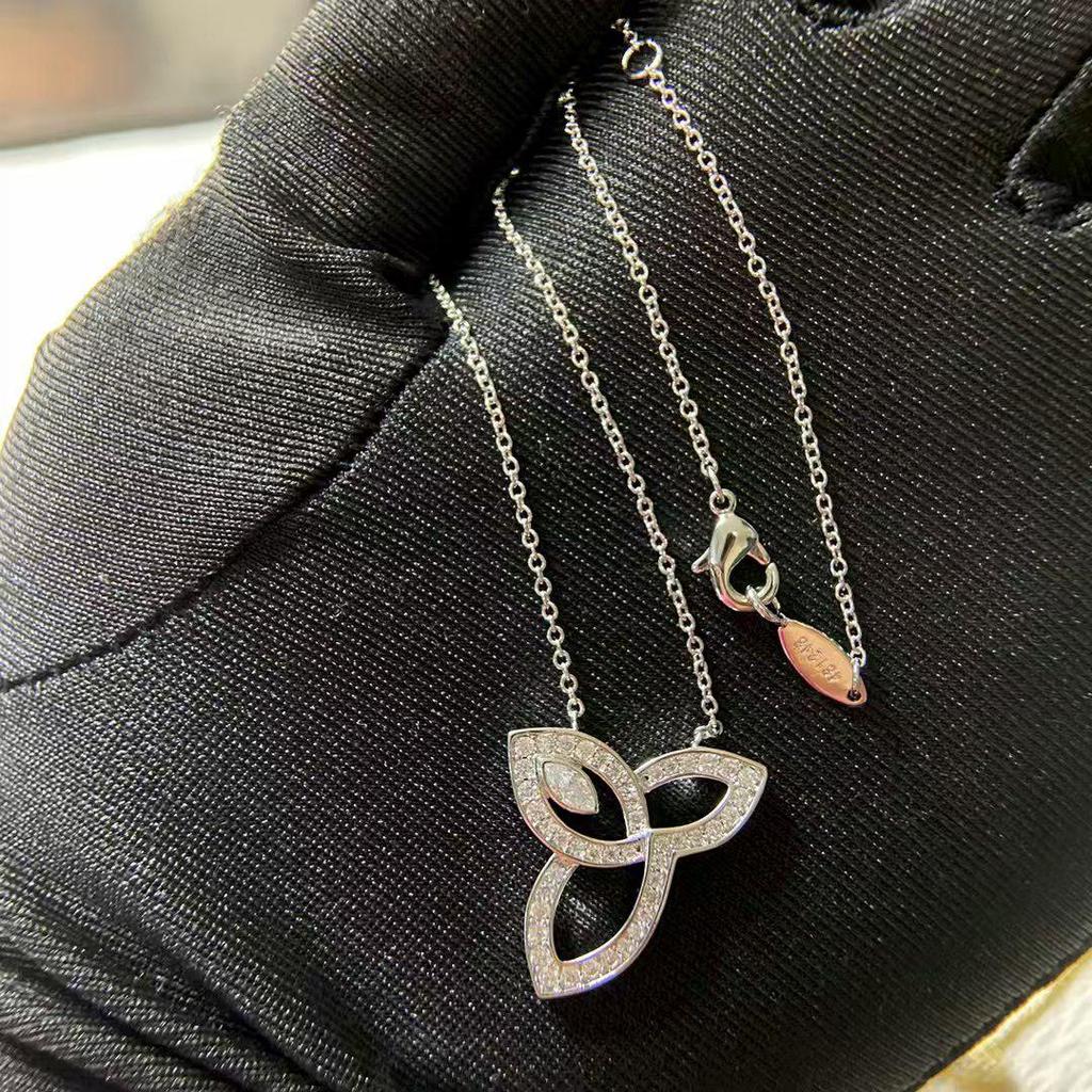 High-End Voll-Diamant Kleeblatt-Halskette - Klassisches und Vielseitiges Design für Damen