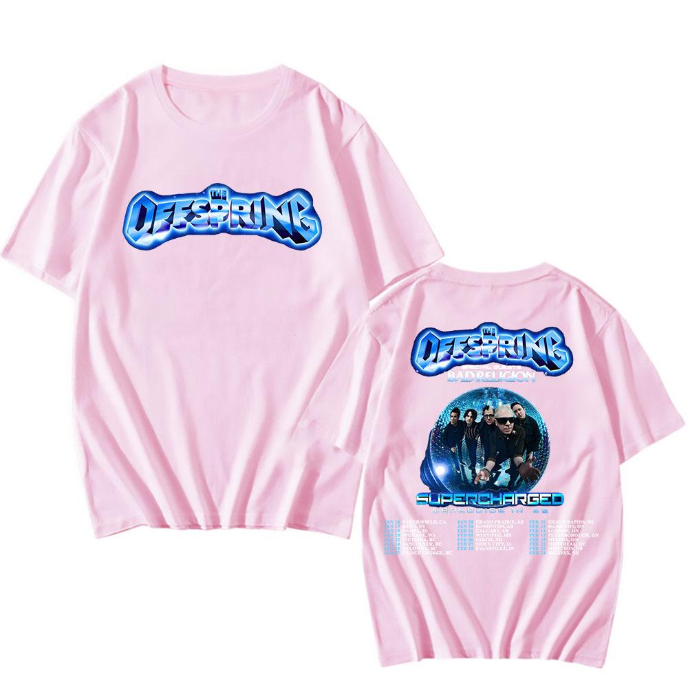 The Offspring SUPERCHARGE Worldwide in 2026 Tour Tshirts Cotton Short Sleeve Casual T-shirt Graphic Printing Clothing