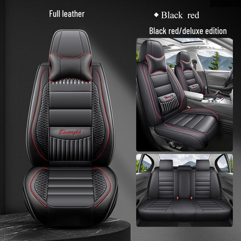 Universal Full Leather 5-Seat Car Seat Cover with Full Surround, Suitable for All Seasons