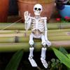 Realistic Waving Skeleton Miniature Figurine Handcrafted Resin Art Ornament Perfect For Halloween Holiday Decors Gift