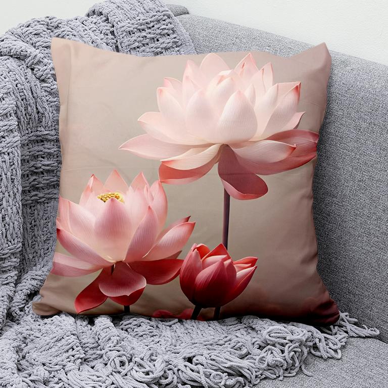 Car Living Room Sofa Cushion Cover Luxury Home Decoration Pillow Cover Chinese Style Lotus Koi Pattern