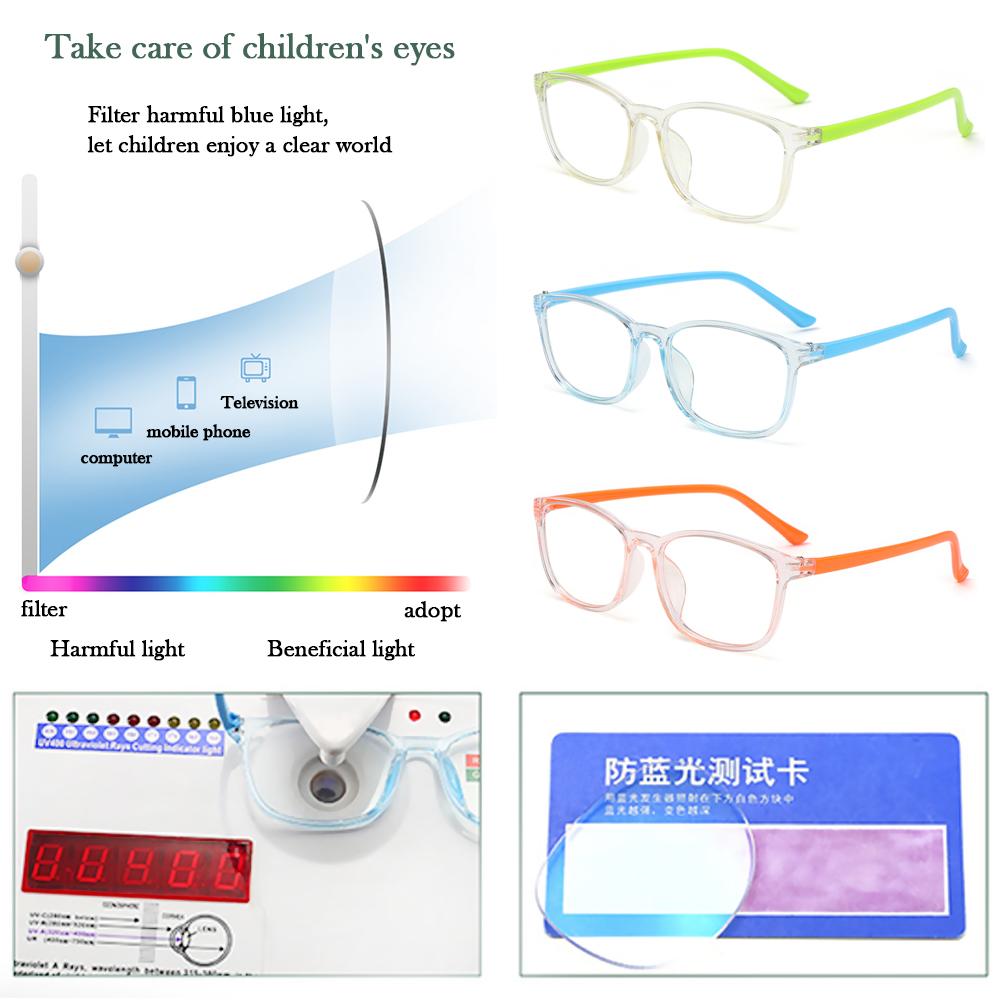Online Classes Eye Protection Kids Glasses Comfortable Eyeglasses Ultra Light Frame Anti-blue Light