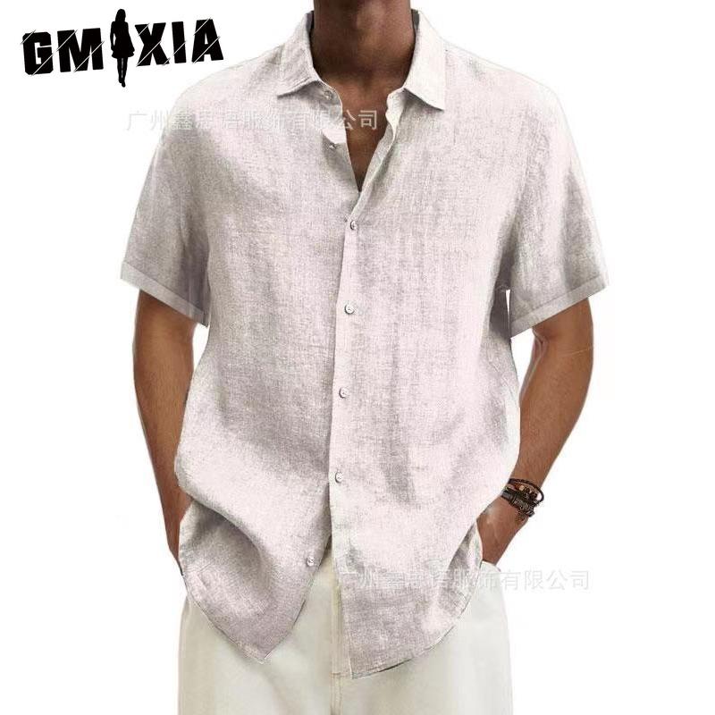 

GMXIA Хлопковая футболка с коротким рукавом Мужская модная свободная футболка с рукавом до локтя с принтом Сочувственная футболка S белый