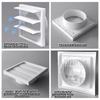 Vent Systems White Vent Cover Grille Plastic With Screen Exhaust Vent Cover One-Directional Dryer Vent Hood
