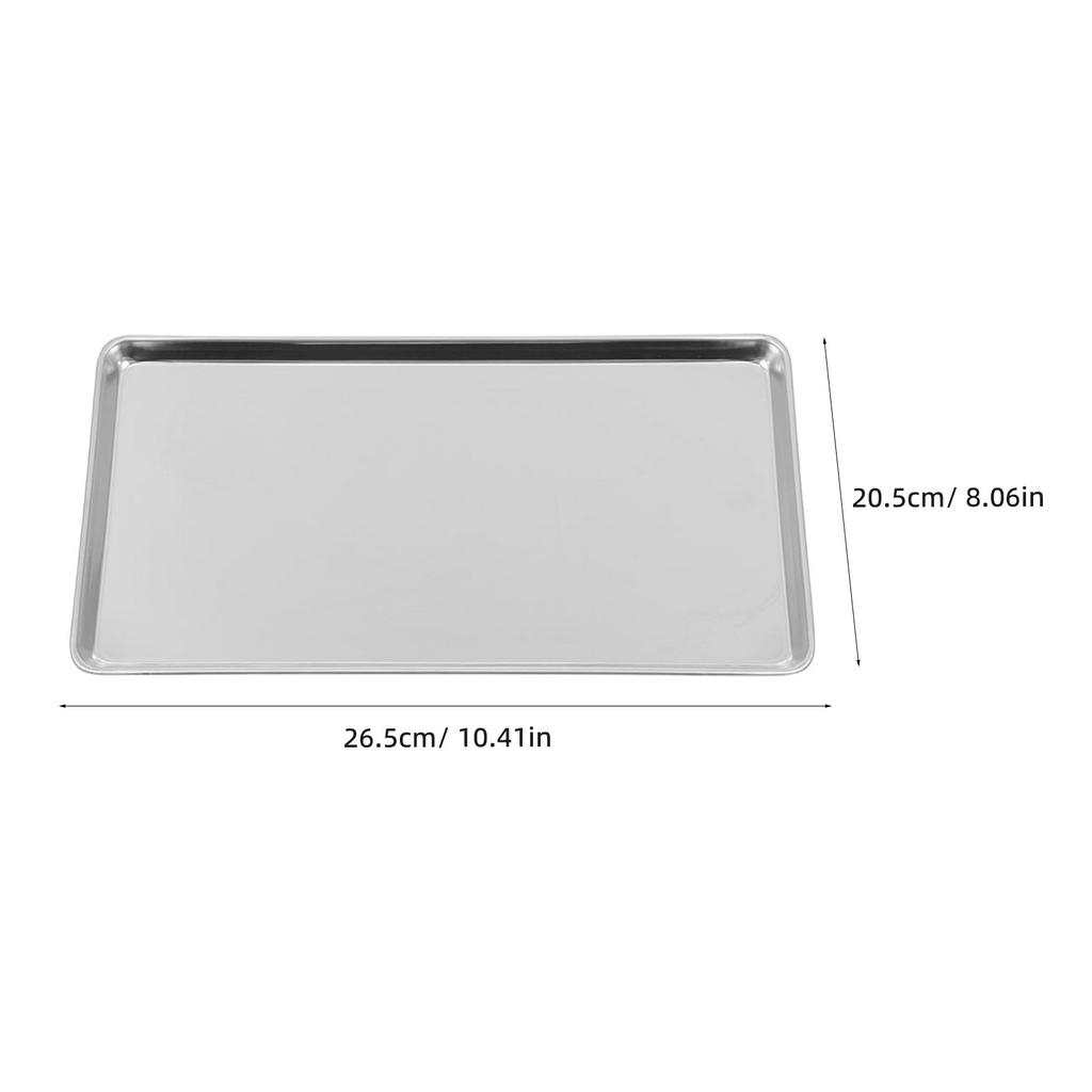 Stainless Steel Food Tray Rectangular Design Bright Polished Finish Versatile Serving Storage Plate for Cold Noodles Snacks