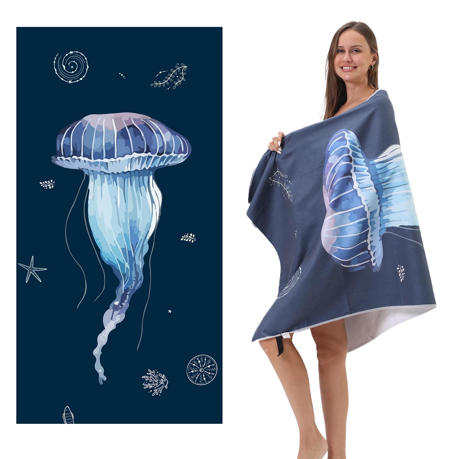 

Upf + beach towel with sun protection Quick drying towel Outdoor travel seaside beach towel 80 * 160 [OPP independent bag]
