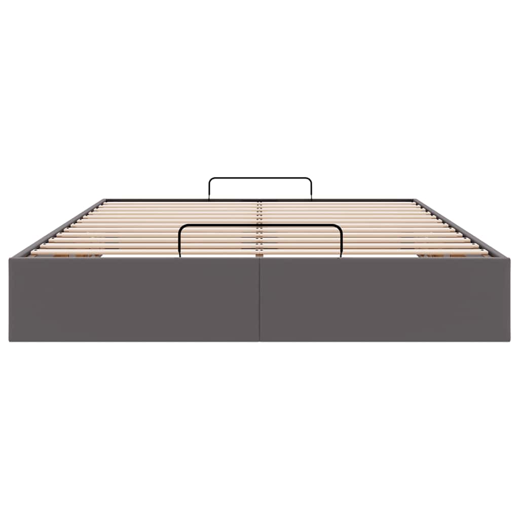 Ottoman Bed without Mattress Grey 140x200 cm Faux Leather