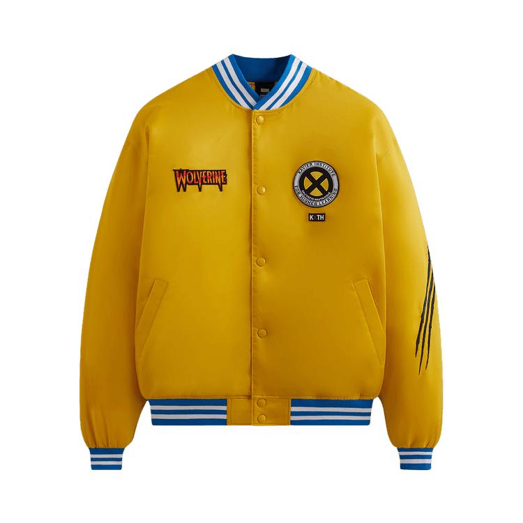 

Атласная куртка-бомбер Kith для X-Men Wolverine Power, верхняя одежда унисекс, желтая KHM010320-731