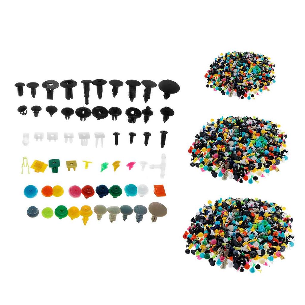 Auto Fastener Clips Rivet Retainer Push Engine Cover 500/800/1000PCS for Car Bumper Fender Door Trim Panel