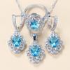 2025 Schmuck Mode Trend Accessoires Intarsien Edelstein Anhänger Ohrringe Halskette Ringe Damen Set