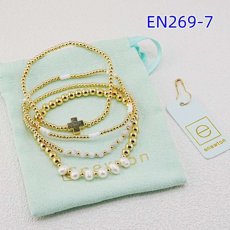 Enewton 4pcs Set Stackable Pearl Cross Bracelets Fashion Jewelry