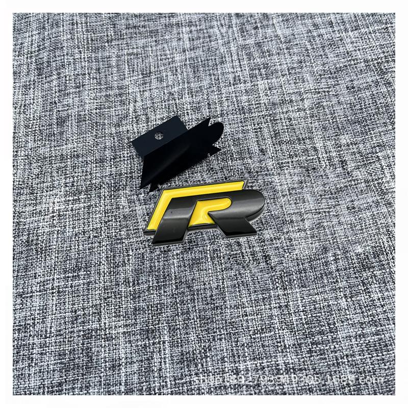 BPI1 2025 Hot R Rline Metal Car Front Grill Trunk Sticker Accessories For Volkswagen VW GTI Polo Golf MK8 Lamando Passat Magotan Tigu Ly2