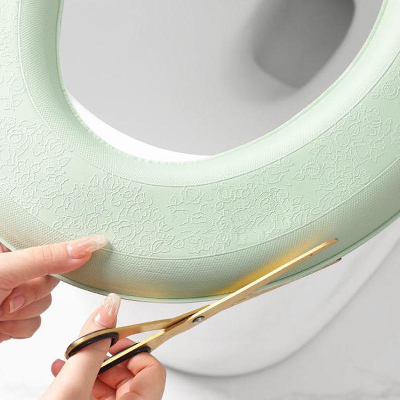 Wasserdichte Weiche Toilettensitzauflage Badezimmer Waschbar Closestool Matte Polsterkissen O-Form Toilettensitz Bidet Toilettenabdeckung Zubehör