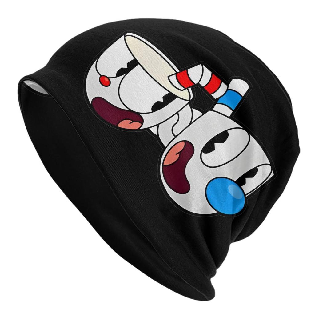Great Retro Game Battle Cuphead Skullies Beanies Hats Spring Unisex Outdoor Caps Warm Multifunction Bonnet Hats