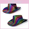 Rainbow Colorful Cowboy Hat Party Accessory For Halloween And Events Celebration