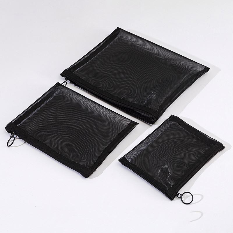 

Square Mesh Travel Pouch 3P SET 3P evenly