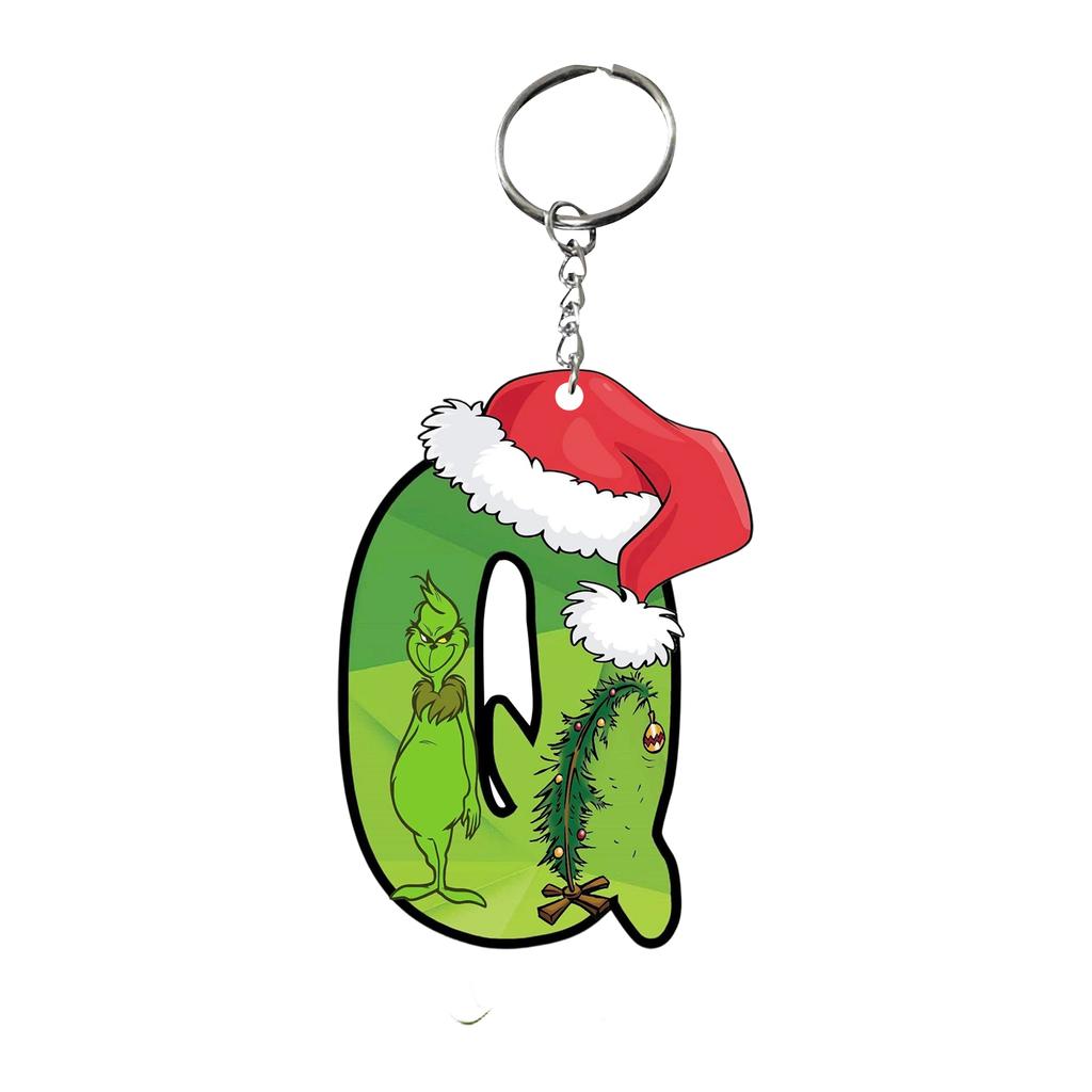 Santa 2D Flat Acrylic Christmas Tree Hanging Decoration Sports Car Decoration Flat Decoration Pendant