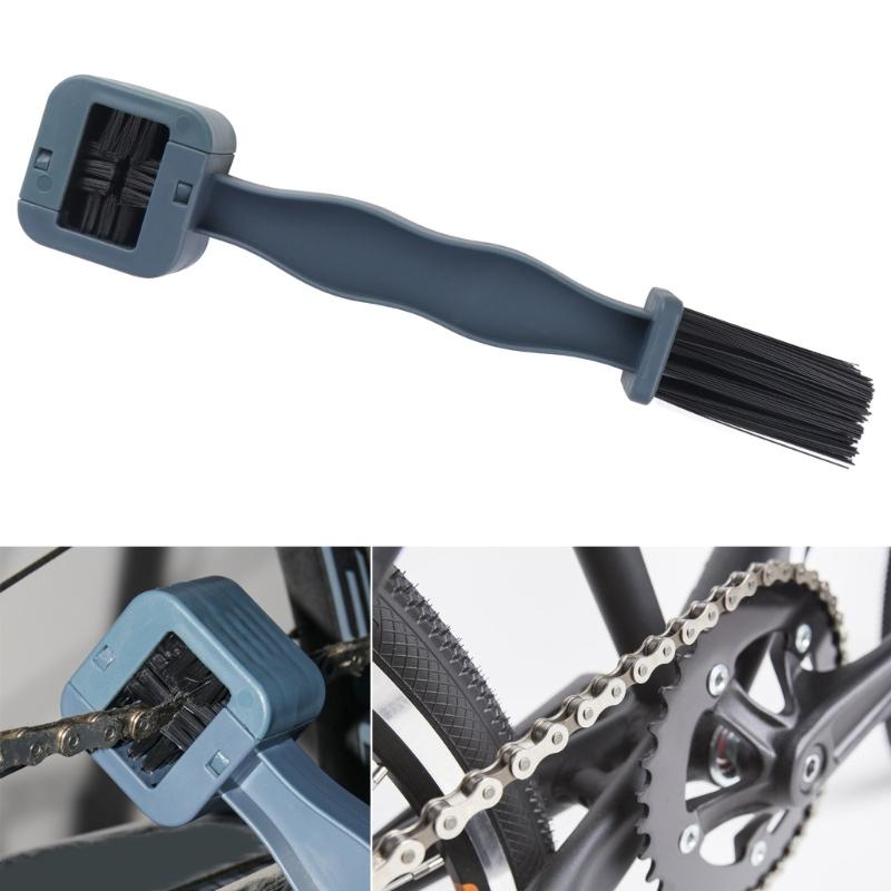 Multifunctional Chain Cleaner Features Tail Brush for Sprocket Maintenance Light Weight Design Chain Cleaning Brush