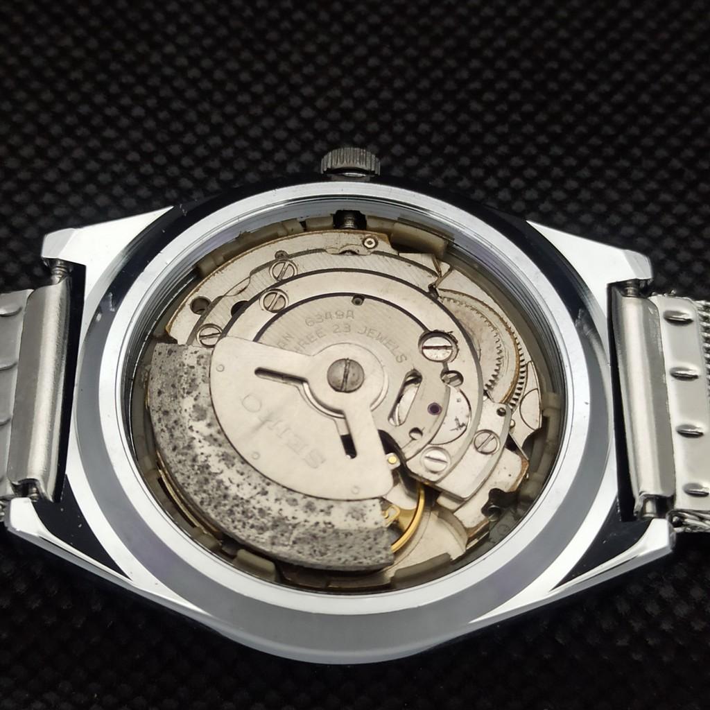 ODNOWIONY zabytkowy zegarek SEIKO 5 AUTO 6349A JAPOŃSKI męski arabski srebrny a298954-2 Seikoa298954