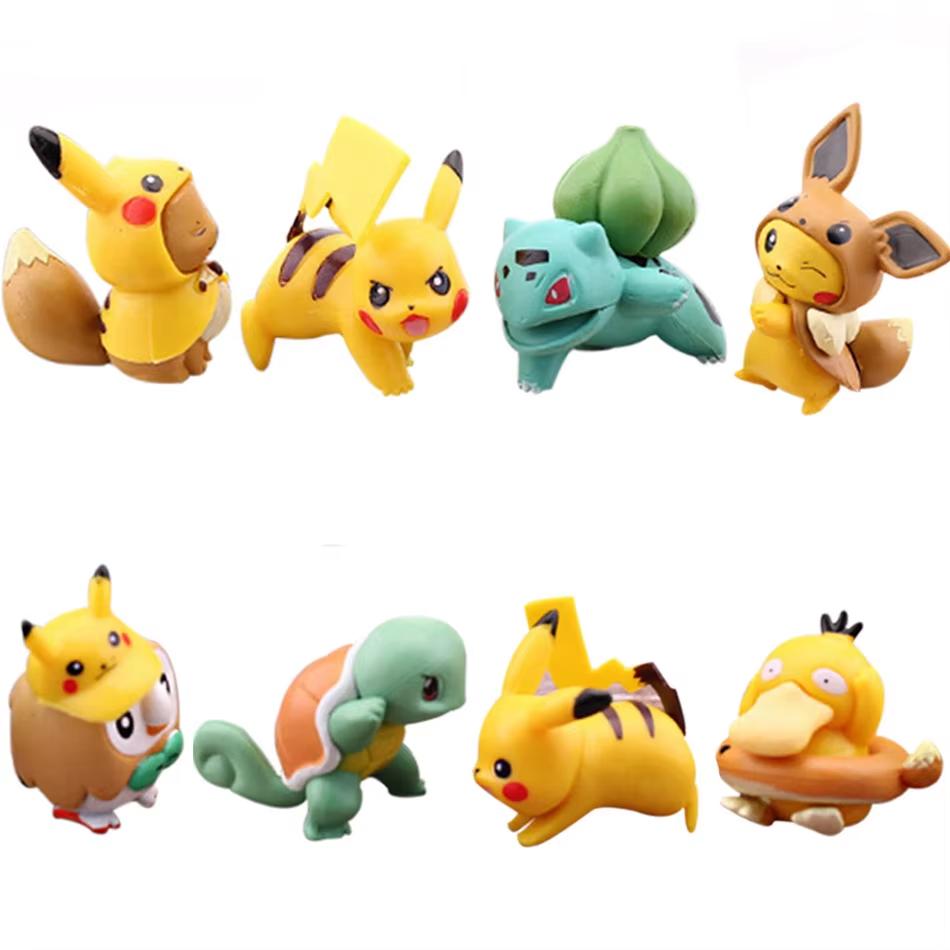 8pcs Pokemon Figures Model Collection 2-4.5CM Pokémon Anime Figure Toy Dolls Birthday Gifts Desktop Decorative Ornaments