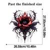 Evil Chomper Flower Wall Stickers Halloween Decor Peel and Stick Vinyl Art for Bedroom Bathroom Cabinet Home Decoration